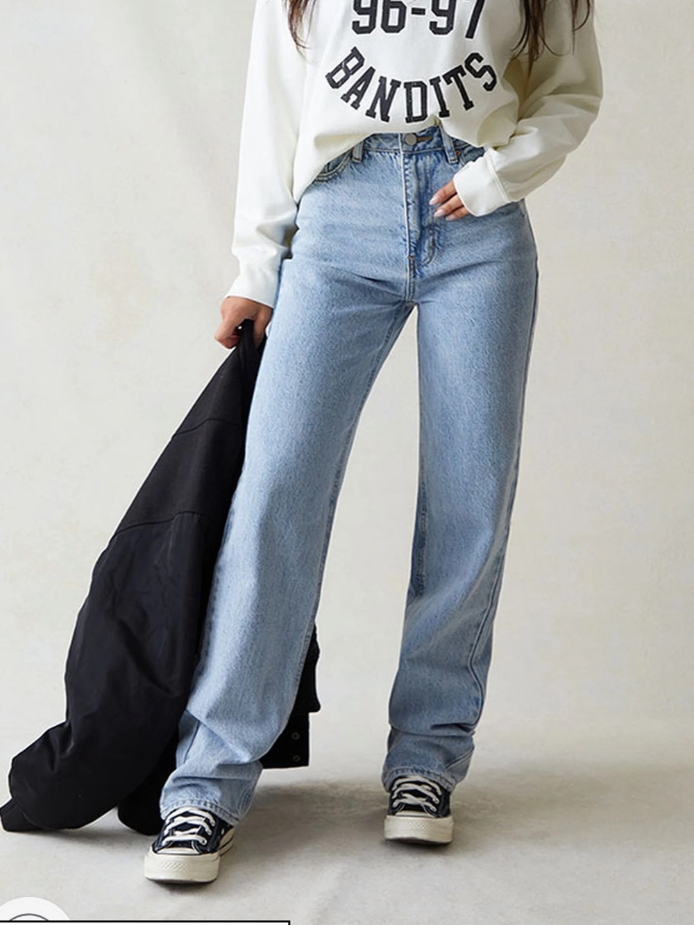 PacSun Light Blue High-Rise Wide Leg Jeans 90’s Boyfriend